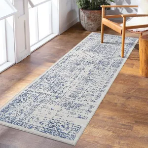 Hallway Runner Rug 2x6 - Blue Kitchen Rugs Non Slip Washable Soft Touch Carpet Runner Rug Stylish Rug Runner for Home Kitchen Bedroom