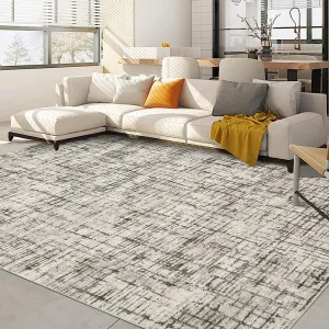 Washable Rugs 10x13 Rug for Living Room Modern Abstract Rug Non Slip Large Area Rug Taupe 10'x13'