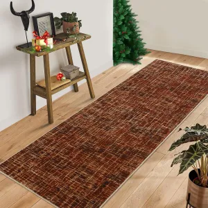 Washable Runner Rug 2x6 Red Non Slip Kitchen Bathroom Soft Stain Resistant Carpet