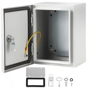 NEMA Steel Enclosure, 18x14x8 Electrical Junction Box with Mounting Plate, IP66 Waterproof & Dustproof, NEMA 4X Steel Electrical Box for Outdoor/Indoor