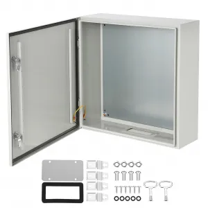 NEMA Steel Enclosure, 20x16x10 Electrical Junction Box with Mounting Plate, IP66 Waterproof & Dustproof, NEMA 4X Steel Electrical Box for Outdoor/Indoor