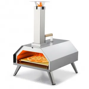 Pizza Ovens Wood Pellet 12" Portable Pizza Oven Outdoor, Stainless Steel Pizza Oven Cooking Pizza Maker for Charcoal Grill On Backyard Camping Party