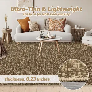Washable 5x7 Area Rug, Ultra-Thin Soft Modern Contemporary Indoor Rug for Bedroom Living Room or Dining Room, Non-Slip Throw Rug Foldable Carpet for Office Playroom, Brown
