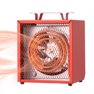 240V Fan-Forced Industrial Heater 5600W, Workshop Utility Space Heater with Thermostat Control, Overheat Protection, Carry Handle, NEMA 6-30P, Heavy Gauge Steel Heater for Garage, Factory