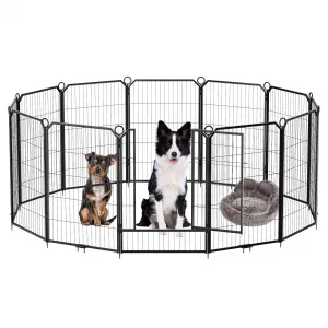 Dog Playpen Outdoor, 40 inch 12 Panels Dog Pen Indoor Heavy Duty Puppy Exercise Pen Metal Pet Fence for RV Camping/Yard/Garden