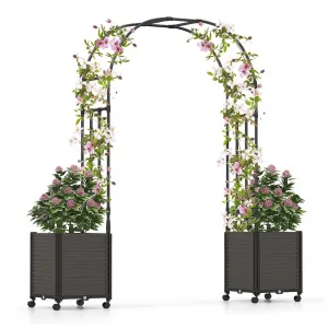 Adjustable Metal Garden Arch Trellis - Wedding Arch, Balloon Decor Stand, Climbing Plant Support, Easy Assembly for Parties & Garden