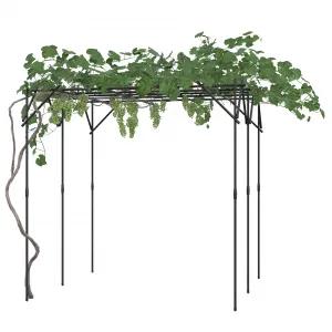Cucumber Trellis for Raised Bed, U-Shape Garden Trellis for Climbing Plants Outdoor, Metal Arch Vegetables Trellis, Detachable Cucumber Trellis Support for Tomato,Squash,Zucchini