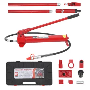 12 Ton Porta Power Hydraulic Kit - 20-Ton Pump, Leak-Free - TPU Seal, Powder Coated - Auto Body, Frame Repair, Construction