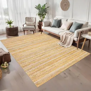 Modern Natural 5x7 Washable Rug for Bedroom Living Room Low Pile Rug Braided Print Accent Rug Non Shedding Stain Resistant Indoor Throw Carpet Neutral Area Rug for Dining Room Office
