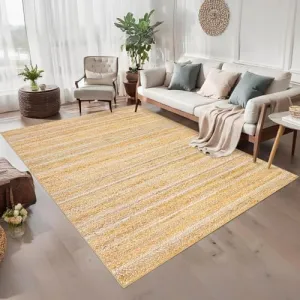 Modern Natural 10x13 Washable Rug Large Area Rug Non Shedding Living Room Rug Low Pile Soft Bedroom Rug Modern Rug Braided Print Indoor Accent Rug Lightweight Foldable Rug for Playroom Nursery