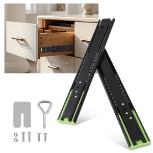 5 Pair Full Extension Drawer Slides Rails, 12 Inch Drawer Slides 100LB Capacity, Heavy Duty Full Extension Ball Bearing, Side Mount Drawer Rails, Cabinet Drawer Slides for Dresser, Kitchen