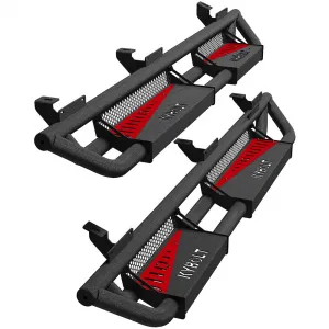 Running Boards Compatible with 2007-2018 Jeep Wrangler JK 4 Doors, 2007-2018 Rocker Bars for Jeep Wrangler JK,6 inch Steel Side Steps Nerf Bars for Jeep JK Body Protection