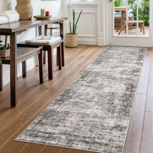 Runner Rug 2x6 Soft Vintage Distressed Washable Non-Slip Kitchen Runner Taupe