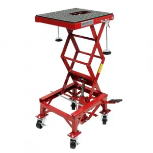 300 LBS Hydraulic Motorcycle Lift Jack, 300 LBS ATV Scissor Lift Jack for Motorcycles - With Wheels