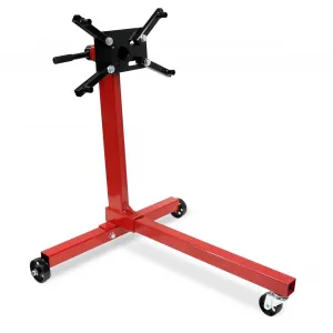 Rotating Engine Stand, 1000LBS Capacity 360 Degree Rotating Head Adjustable Motor Stand with Arms and Caster Wheels, Auto Truck Motor Dolly Mover Jack - 750LBS