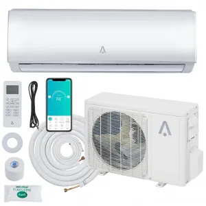 9000 BTU Mini Split Air Conditioners, R454B 19 SEER2 115V Inverter Ductless Split AC Unit With WIFI, Pre-Charged Condenser, Heat Pump & Installation Kit, Covers Up to 450 Sq. Ft