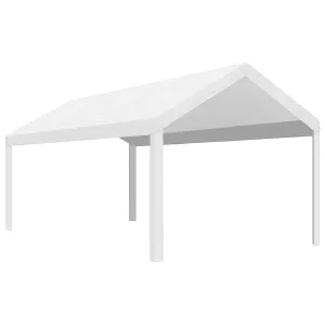 10'x20' Heavy-Duty Carport Replacement Cover Waterproof UV Protected Top for Garage Tent Shelter White (Frame Not Included)