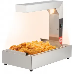 French Fry Warmer, 750W Commercial Heat Light Food Warmer, Electric Food Warmer with Free-Standing Warming Light, Countertop Fries Food Warmer for Parties Kitchen Restaurant Buffe