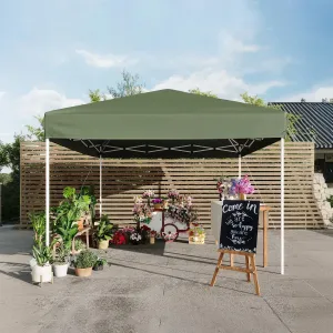 Heavy Duty 10x10FT Pop Up Canopy Tent – Outdoor Storage Shelter, 3 Adjustable Heights, Steel Frame, UV & Waterproof Roof, Fast Setup – Ideal for Patio, Camping, Parties – Green