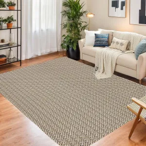 Soft Area Rugs 8x10 Machine Washable Modern Printed Carpet with Non-Slip Backing, Non-Shedding Contemporary Woven-Style Living Room Rugs for Bedroom, Office, Camel