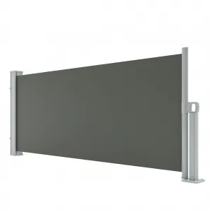 Retractable Side Awning 71''x138'' Privacy Screen Waterproof UV-Resistant Metal Frame Fade-Proof Fabric for Patio Balcony Pools