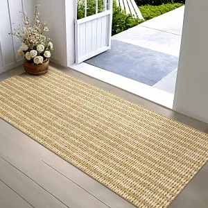 Modern Camel 2x6 Printed Area Rug – Non-Slip, Non-Shedding Hallway Runner for High-Traffic Areas