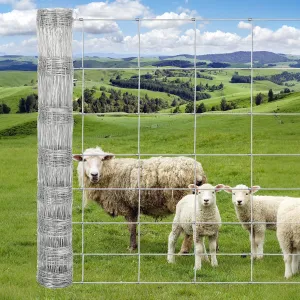Cattle Farm Fence Galvanized Wire 4x 164ft Durable Welded Steel Reinforced Joints Easy Install Livestock Protection Yard