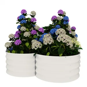 2-Pack Galvanized Metal Raised Garden Beds – 48x48x12in Durable Outdoor Planter Boxes with Open Base for Deep Root Growth – Rust-Resistant, Ideal for Vegetables, Herbs & Flowers – Perfect for Patio, Lawn, Garden