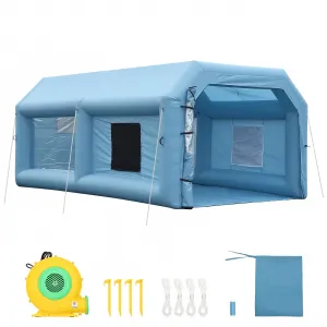 Inflatable Paint Booth Portable Spray Tent with 750W Blower 3-Layer Filter 210D Oxford Fabric PU Coating Storage Bag for Garage Car Painting