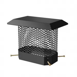 Chimney Cap 9x9 Galvanized Steel Chimney Rain Cover for Wood Stove & Fireplace, Durable Rust-Resistant, Easy Bolt-On Installation, Outdoor Use