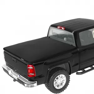 Soft Tri-Fold Truck Bed Tonneau Cover Compatible with 2009-2024 Dodge Ram 1500 (Classic&New), Fleetside 6.4 ft Bed Without Rambox