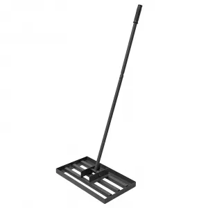 steel lawn leveling rake with adjustable handle 17"x10" Durable metal construction for precise soil & grass leveling. Ideal for yards