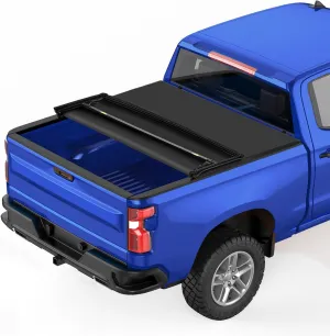 T3 Soft Tri-Fold Truck Bed Tonneau Cover for 2015-2023 Ford F150 (Incl. Lightning) , Fits 5.5' / 67" Fleetside Bed, Waterproof, Durable, Easy Install, Black