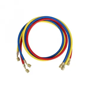 110V 1/4 HP 3.5CFM Rotary Vane Vacuum Pump + Manifold Gauge Set + Aluminum Alloy + Brass Fittings + HVAC Refrigeration Recharging + Carry Bag Without Leak Detector