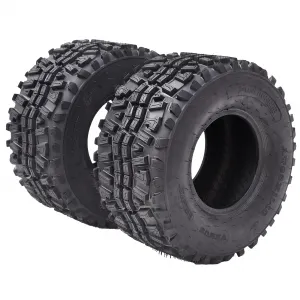 Set of 2 ATV UTV all-terrain Tires 22X8-10 4PR, Oblique Construction Non-Directional Tread Pattern QD-115, Pair of 2 UTV Tires for Suitable for Mud, Gravel, Sand, Rocky