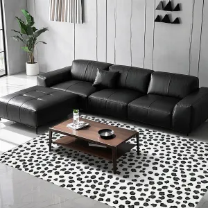 Leopard 8x10 Rug - Washable Animal Print Rug, Large Living Room Carpet, Soft Non-Slip Surface, Non-Shedding Brown Carpet, Ideal for Office Dormitory Bedroom