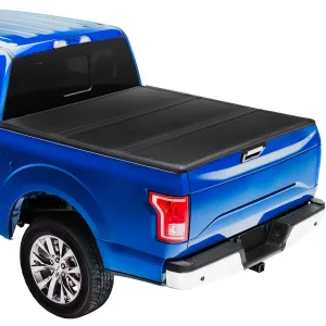Hard Folding Truck Bed Tonneau Cover, Tri-Fold Truck Tonneau Cover Compatible with 2015-2022 Chevrolet Colorado CREW Cab 6.2ft Bed, Black