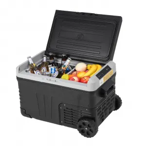 37Qt (35L) Dual Zone Car Refrigerator, -4℉-68℉, 12V/24V Electric Cooler, Portable Freezer for Car, Truck, Home Use