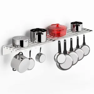 Wall Mount Stainless Steel Shelf 12 x 60 Inch, NSF Certified Shelves, 315 lb Load Capacity Heavy Duty Floating Shelf Kitchen Storage Racks for Restaurant, Hotel and Garage