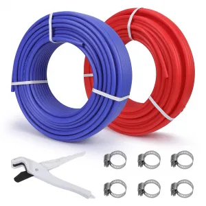 2x300FT PEX A Pipe 1/2 Inch PEX Tubing for Residential Water Lines in Homes PEX Radiant Heat Tubing