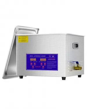 15L Commercial Ultrasonic Cleaner, Professional-Grade Ultrasonic Cleaning Machine Suitable for Industrial Parts Cleaning Automotive and Mechanical Parts Manufacturing and Maintenance