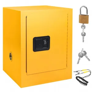 Hazardous Storage Cabinets, Industry Flammable Storage Cabinet Galvanized Steel Adjustable Shelf Safe Cabinet 17" x 17" x 18"