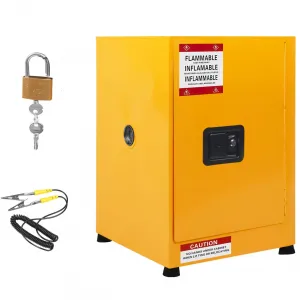 17x17x22" Galvanized Steel Flammable Storage Cabinet, Yellow