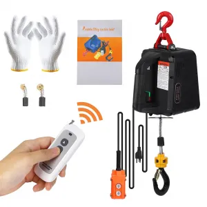 Electric Hoist Electric Winch 110V 1100 lbs Portable Winch with RC