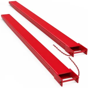 Fork Extensions, 72” Length Pallet Fork Extensions, 5.5” Width Fork Extensions, Durable Fork Extensions for Forklifts, 1 Pair Forklift Extensions for Forklift Truck Forklift Loaders, Red