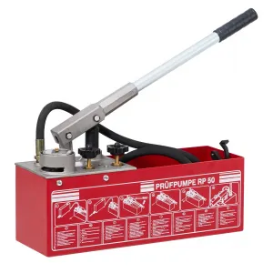 50 Bar Hydrostatic Pressure Test Pump, 3.2 Gallon Tank, 726 psi Hydraulic Manual Water Pressure Tester Kit for Pipeline Fluid Pressure Testing