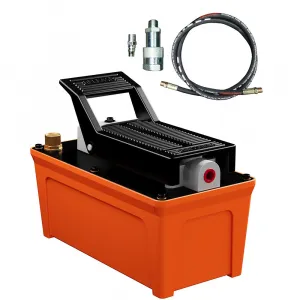 10000 PSI Air Hydraulic Pump, 1.6L Foot Actuated,1/2 Gal