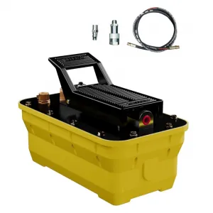 10000 PSI Air Hydraulic Pump, 2.3L Foot Actuated,1/2 Gal