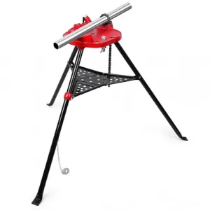 Tripod Stand Chain Vise 1/8-6 Inch Pipe, Portable with Tool Tray