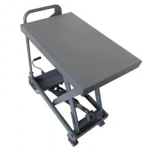 500LBS Hydraulic Scissor Cart, 28.5" Lift, Manual Table - Grey